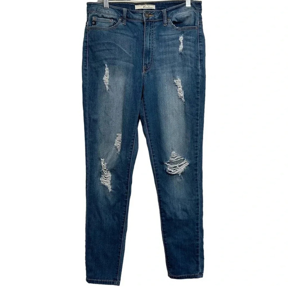 Kancan women’s Estilo distressed skinny jeans. Size 11 - Picture 1 of 2